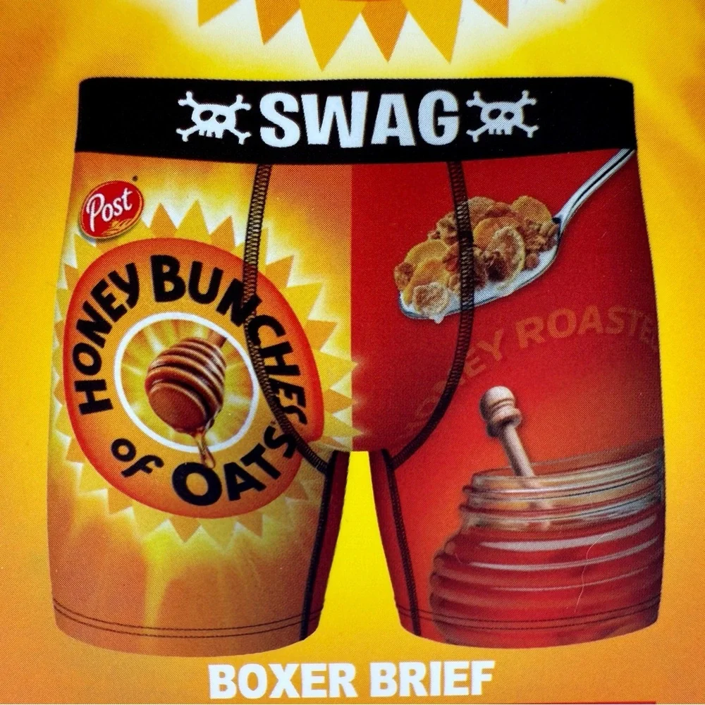 Post Honey Bunches of Oats Cereal Boxer Briefs Mens Large Underwear Novelty Gift